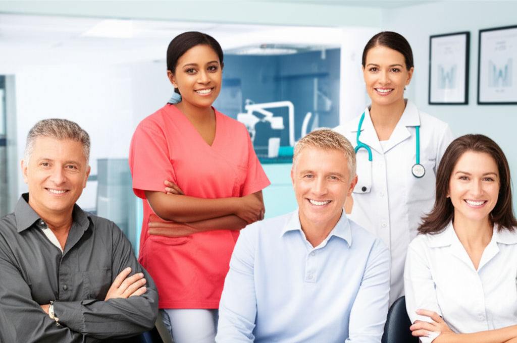 Dr. Torres with happy patients